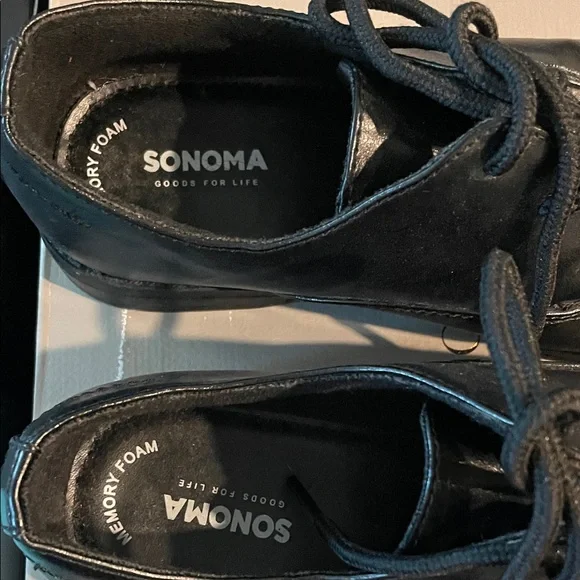 Sonoma Black Kids Dress Shoes - Picture 3 of 5
